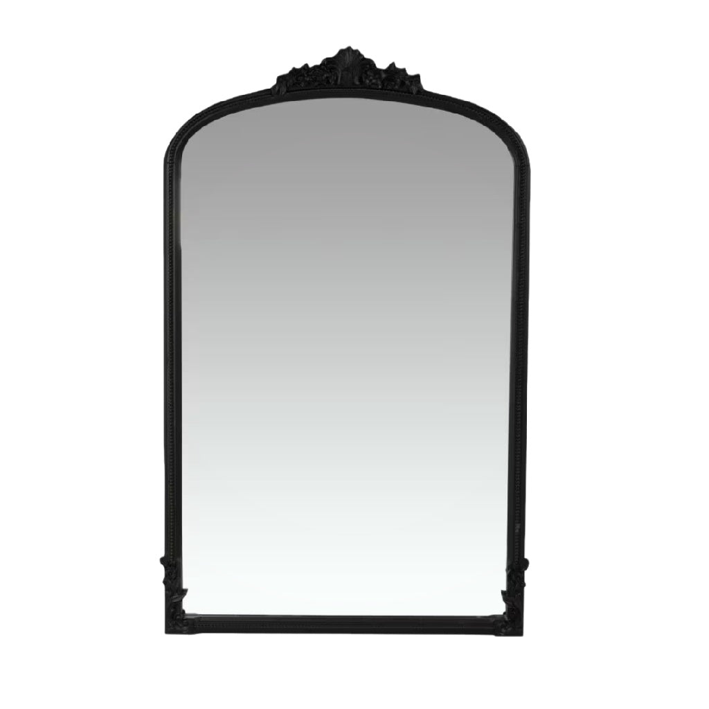 Miroir corporel avec cadre sculpté noir