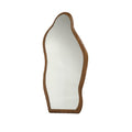 Miroir corporel avec cadre en bois incurvé moderne