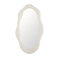 Miroir à forme ondulée blanche