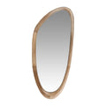 Miroir avec cadre en bois et forme irrégulière