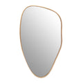 Miroir pleine longueur avec bordure en bois et forme irrégulière