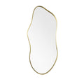 Miroir pleine longueur avec bordure en métal doré et forme irrégulière