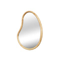 Miroir Mural en Bois - Forme Organique et Moderne