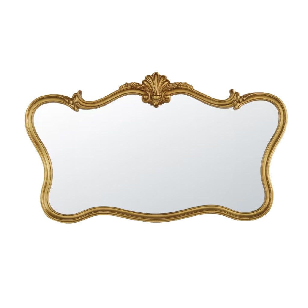 Miroir Rectangulaire Vintage avec Cadre Doré